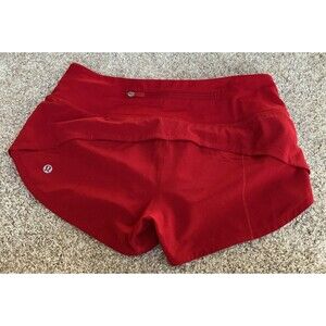 Lululemon Women’s Dark Red Speed Up Athletic Shorts 3” Size 2 EUC